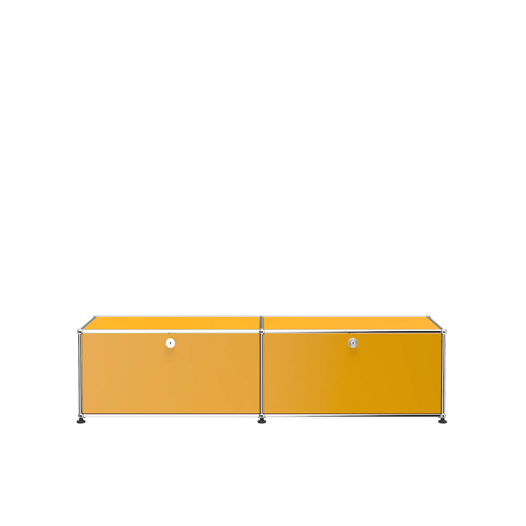 golden yellow haller media credenza b218 – good neighbor