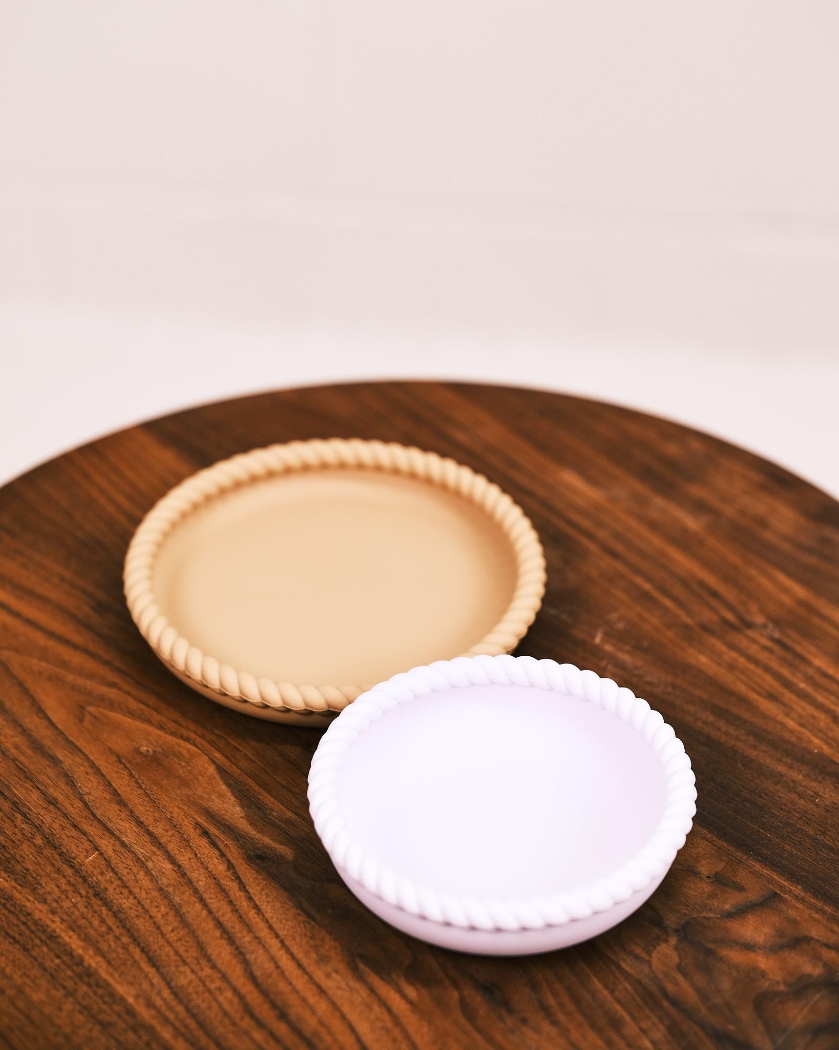 lavender and light rubber mellow plate and bowl