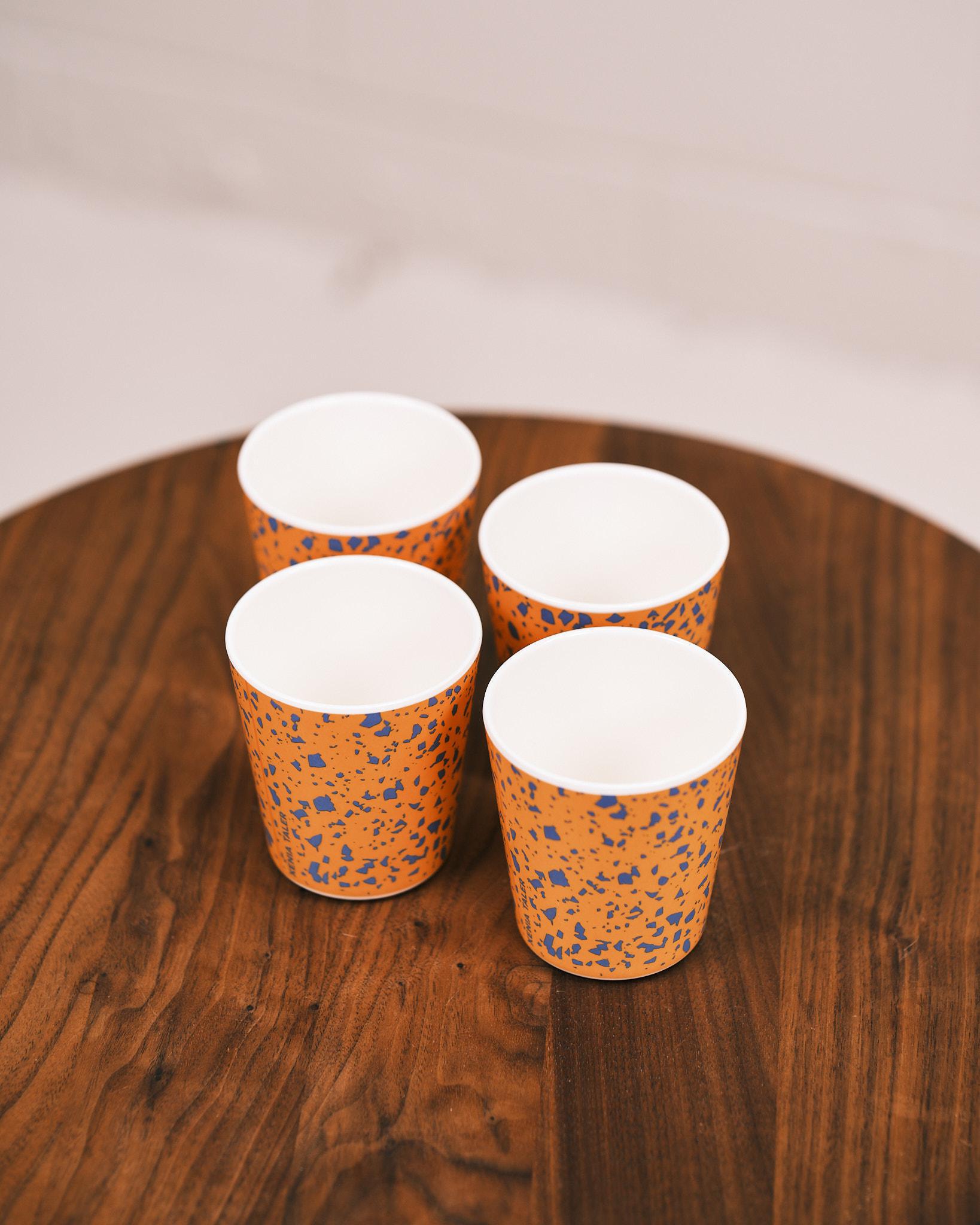 orange terrazzo cup