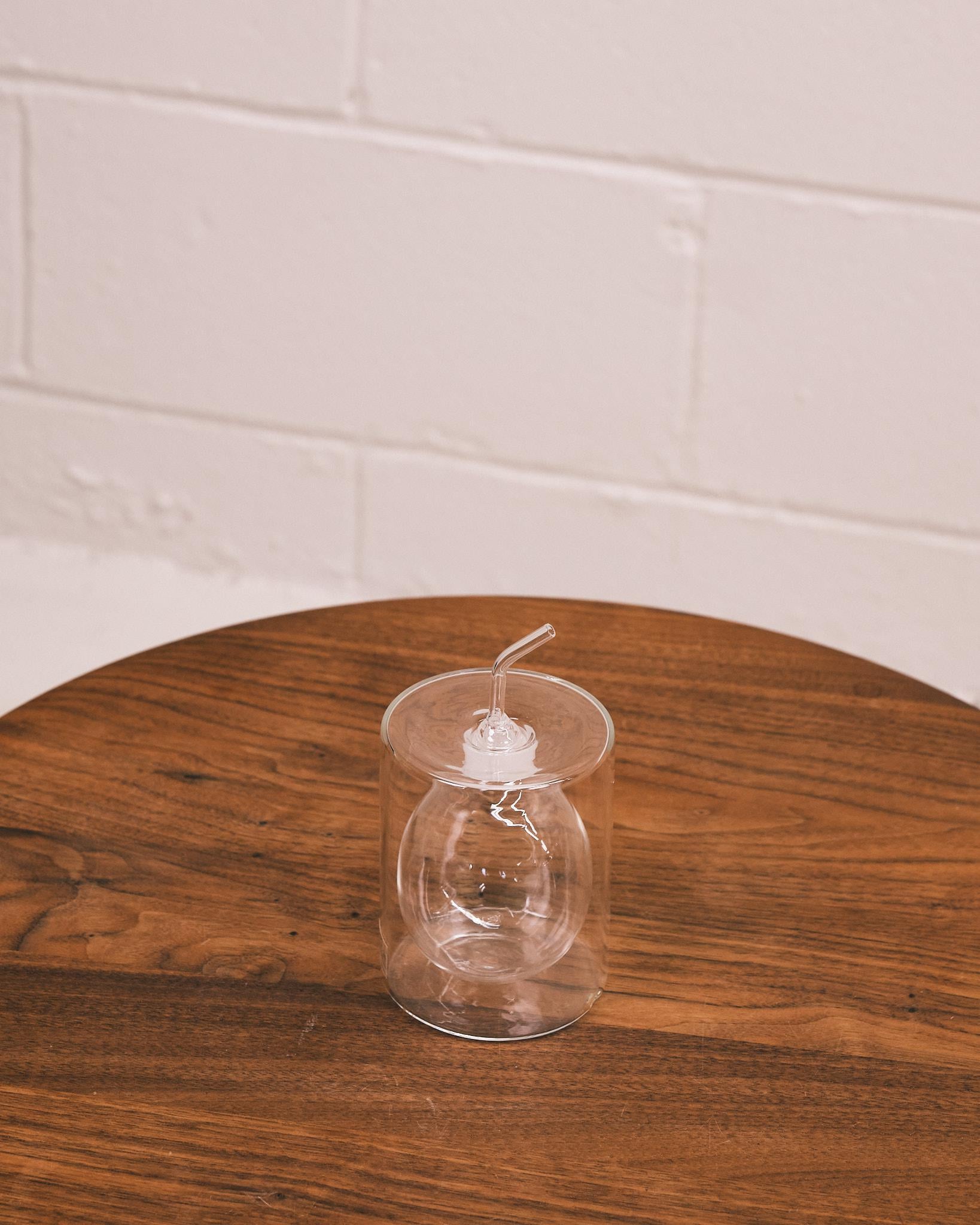 cilindro small clear double walled oil bottle