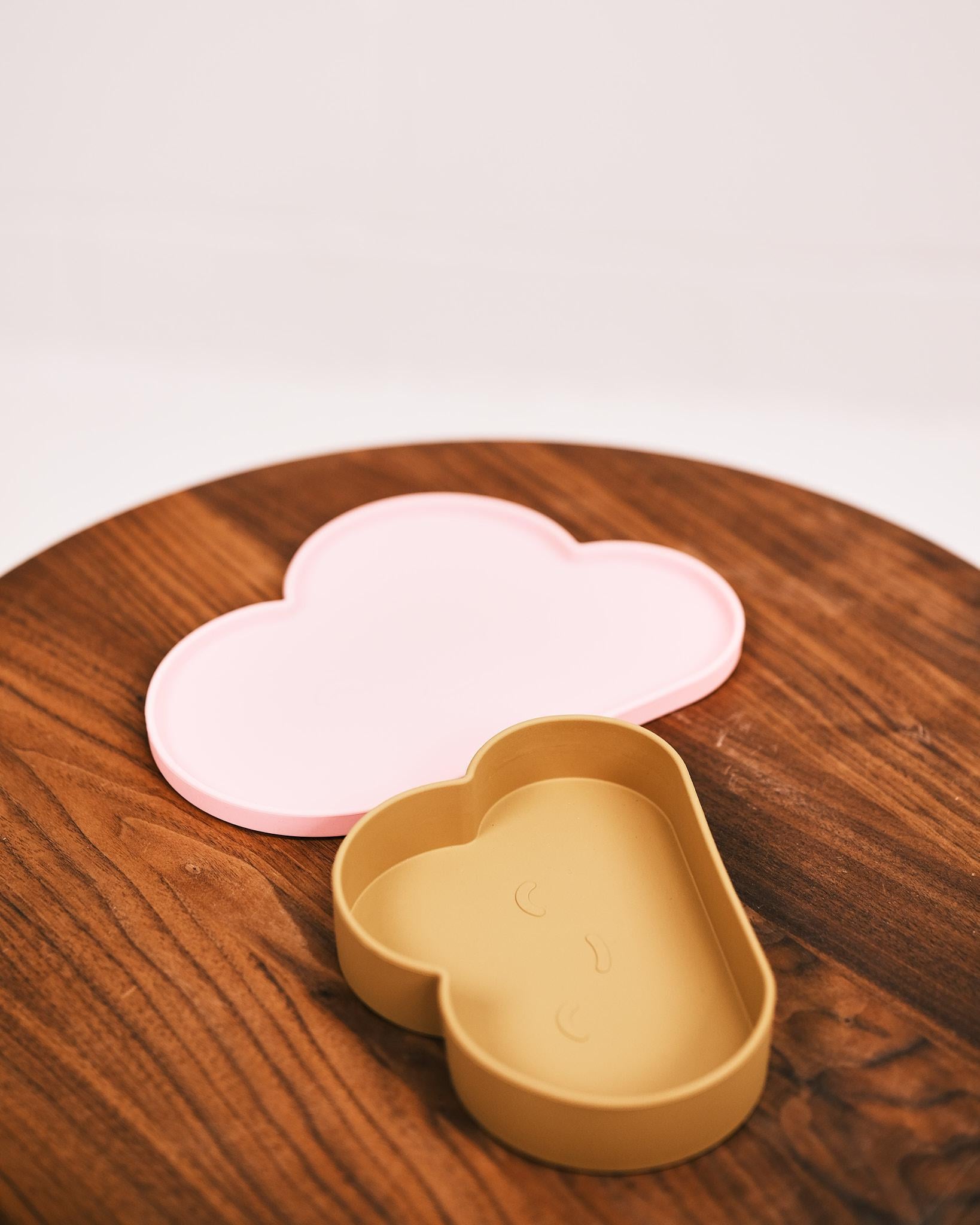 coral and light rubber chloe cloud plate and bowl