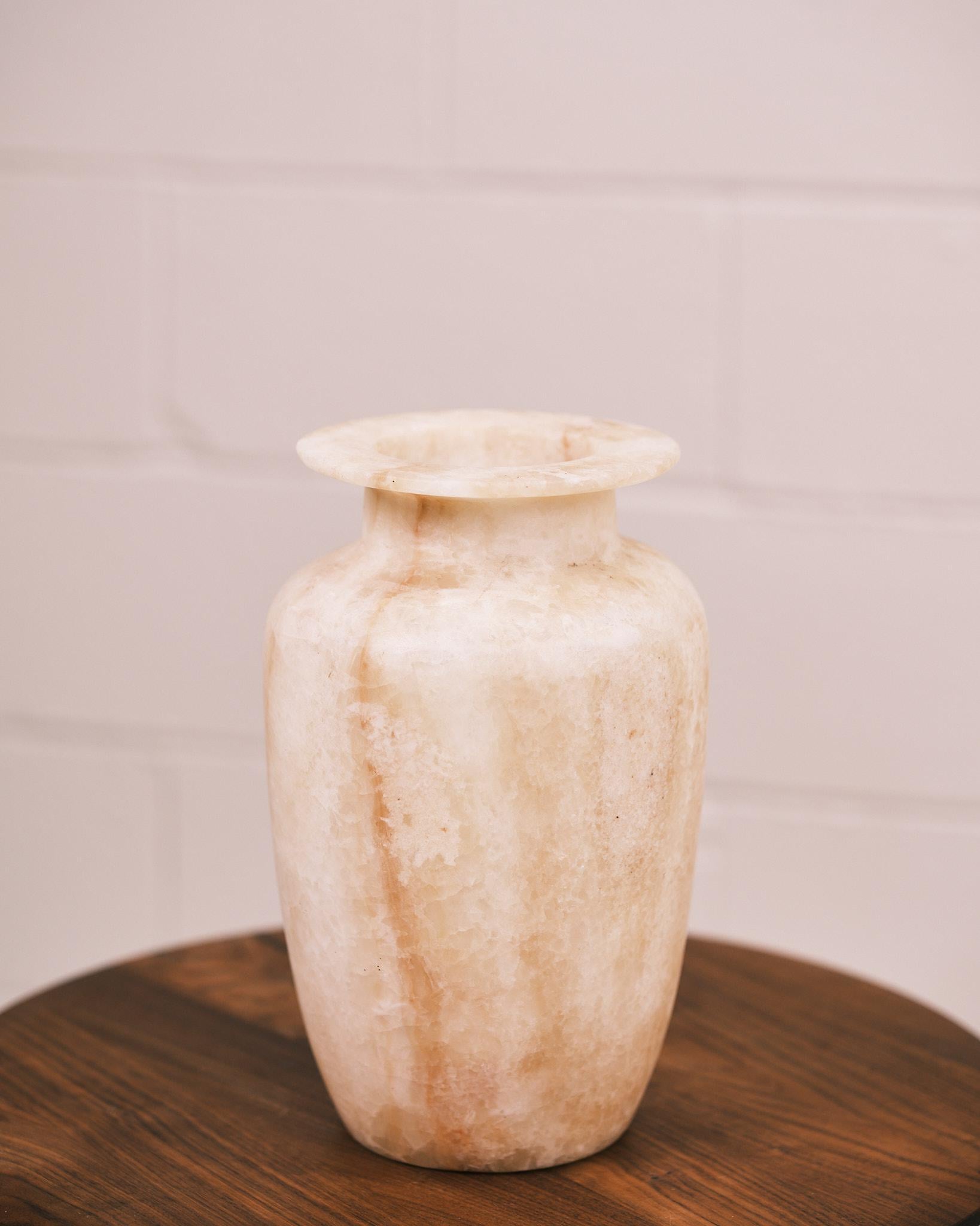extra large alabaster amphora vase