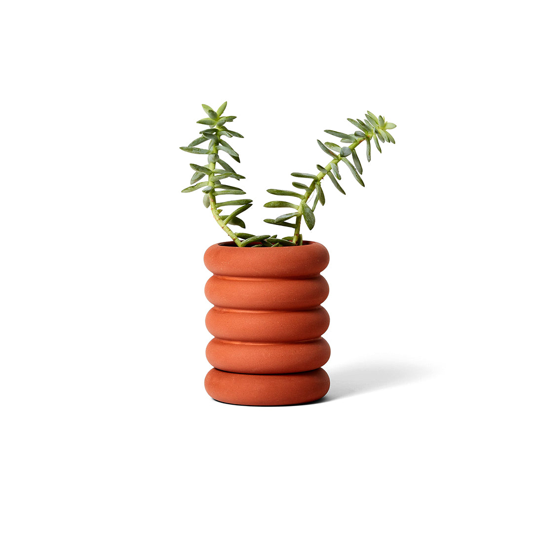 Mini Tall Stacking Planter, Terracotta