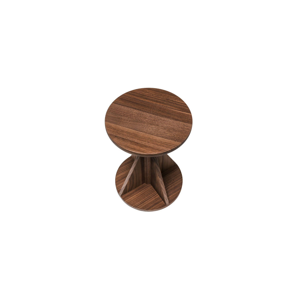 all wood stool in rocket walnut