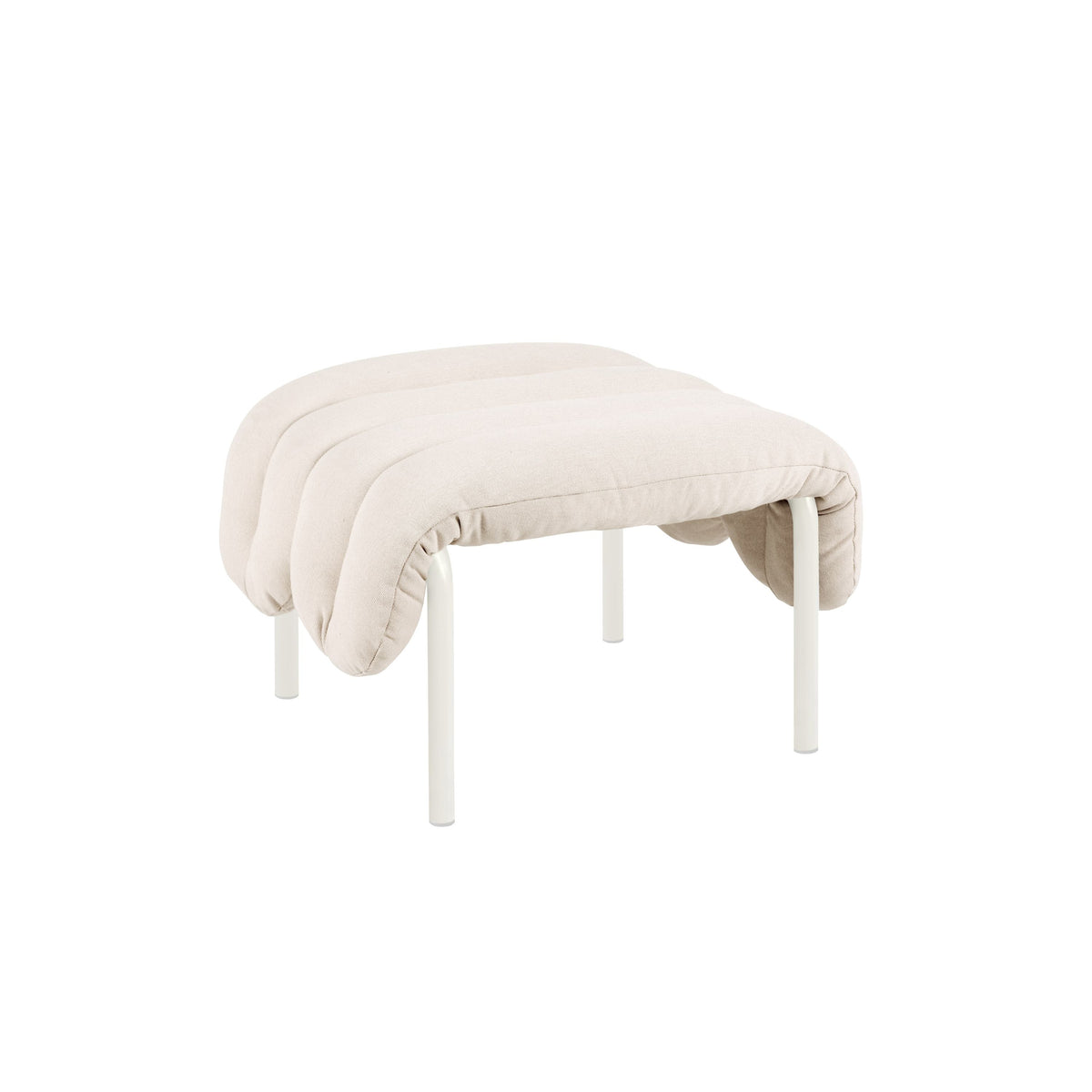 puffy ottoman with cream base