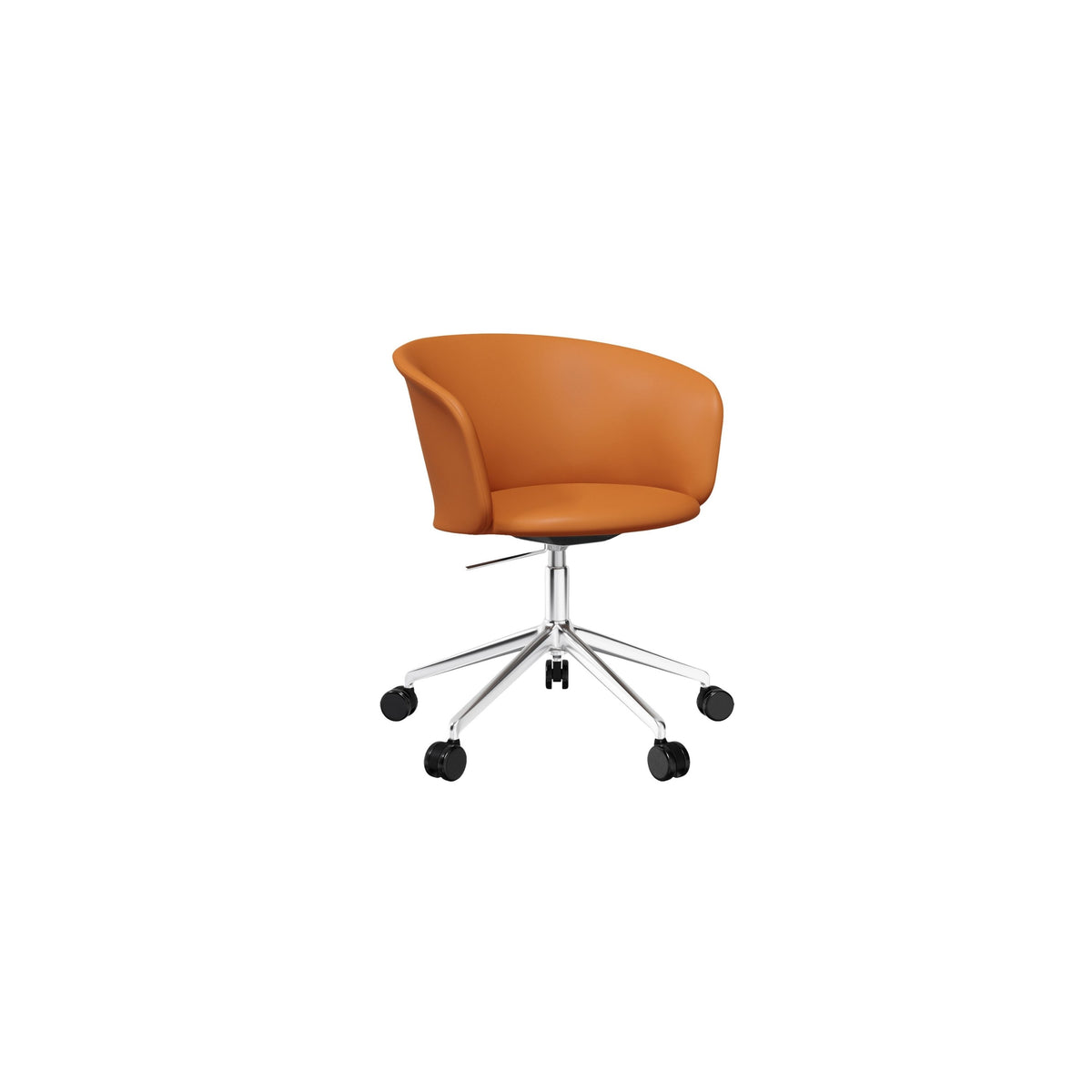 kendo swivel chair 5-star castor, polished aluminum