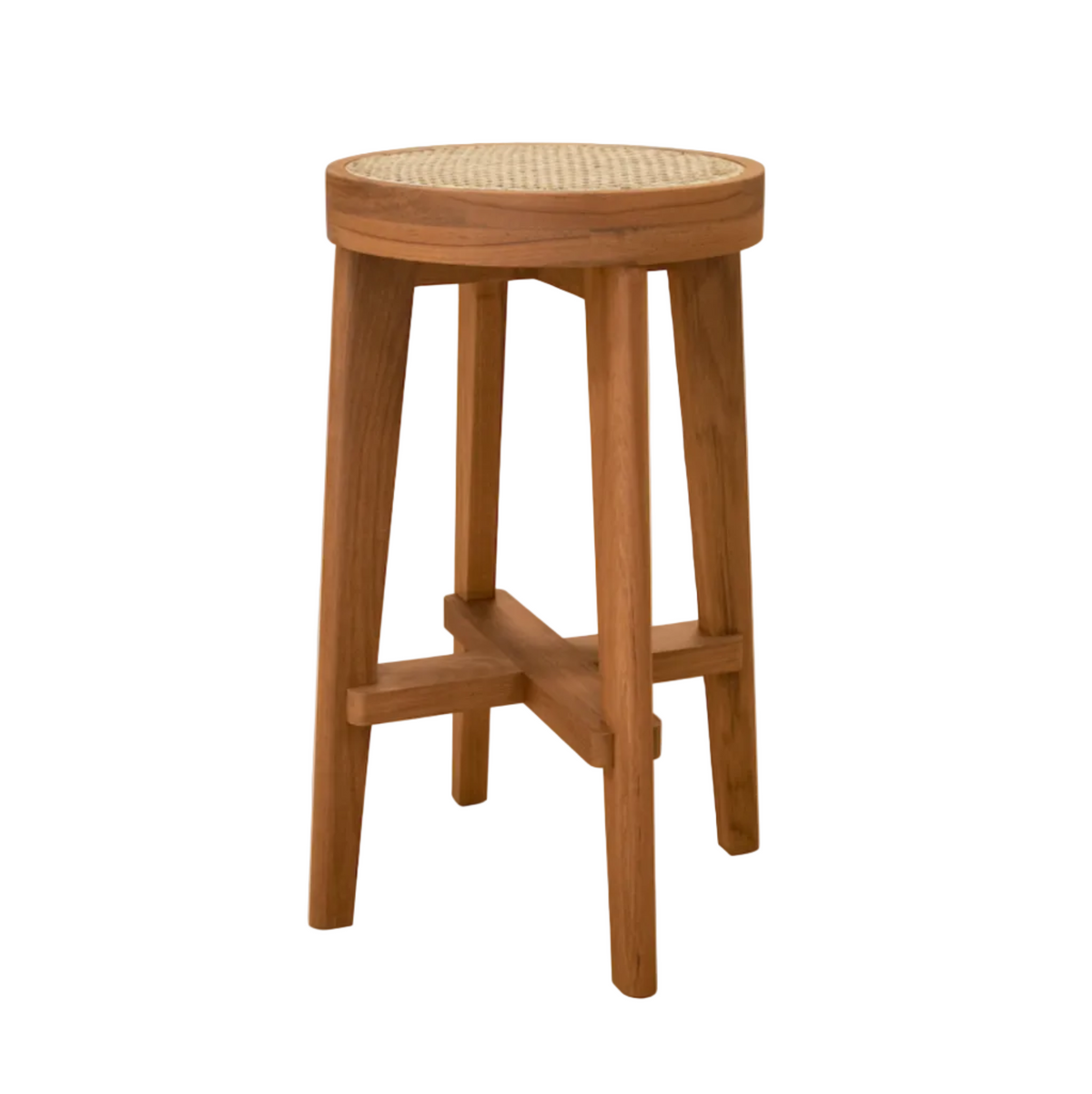 High Stool with Cane Seat