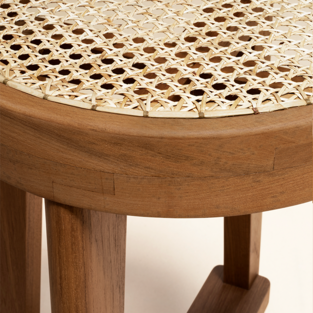High Stool with Cane Seat