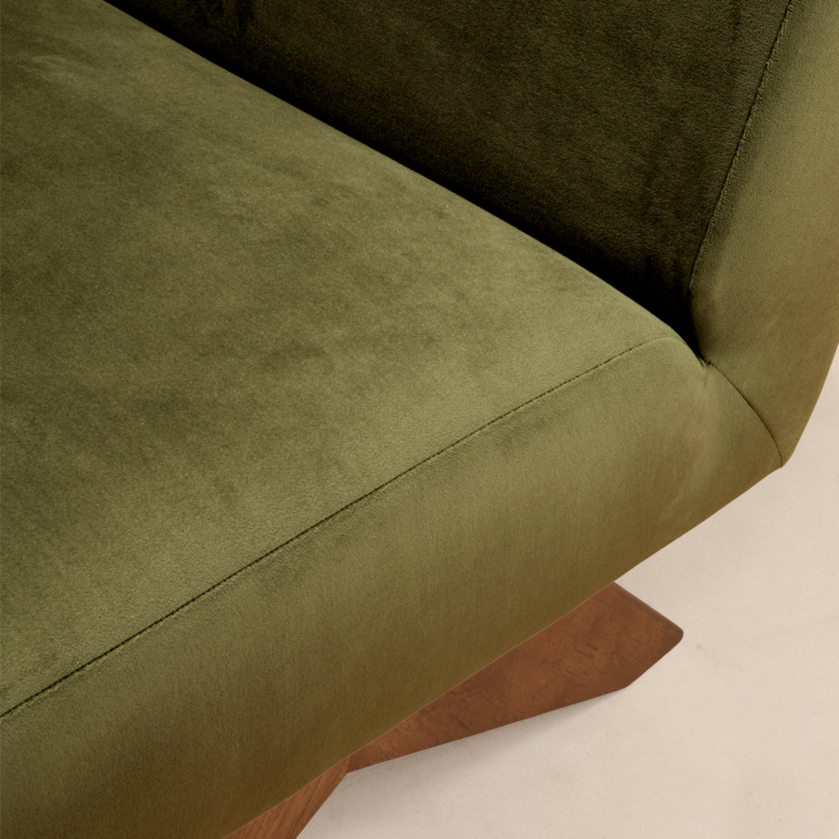 Upholstered Armless Chair, Velvet