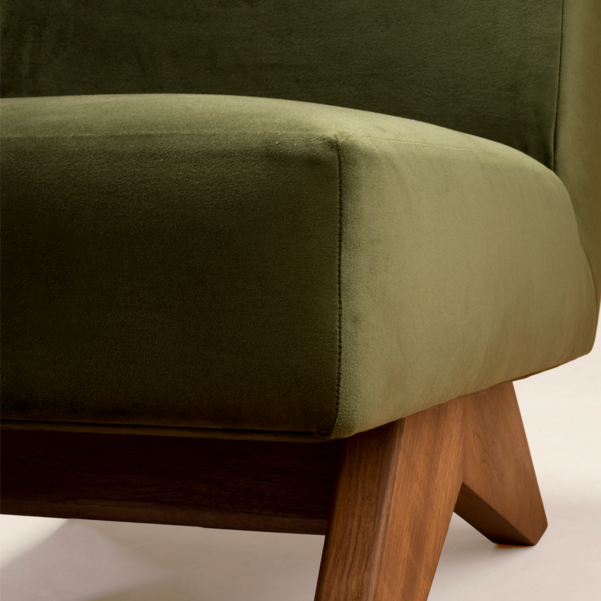Upholstered Armless Chair, Velvet