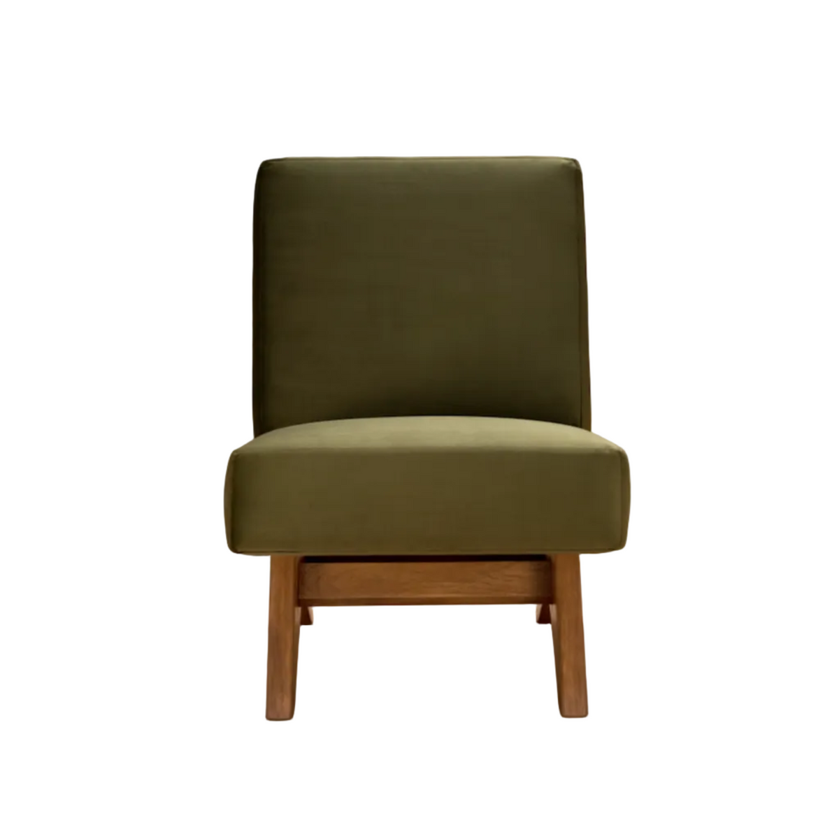 Upholstered Armless Chair, Velvet