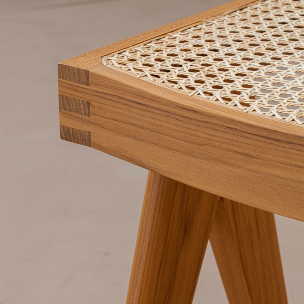Low Cane Stool