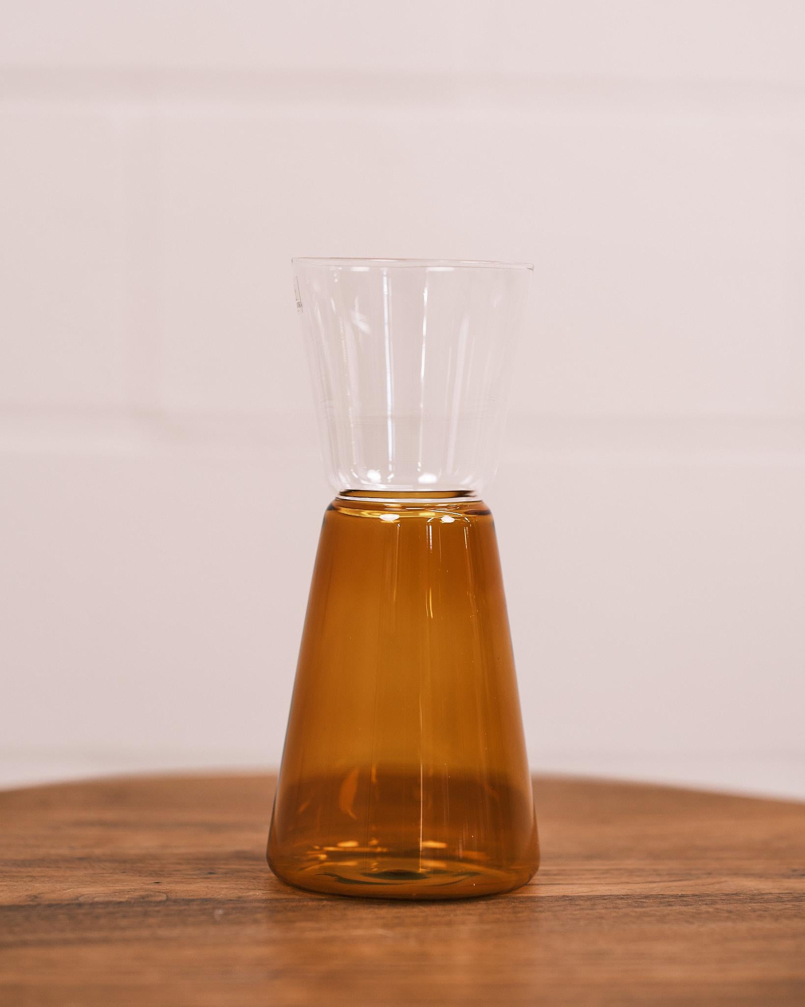 high rise clear and amber pitcher 500ml
