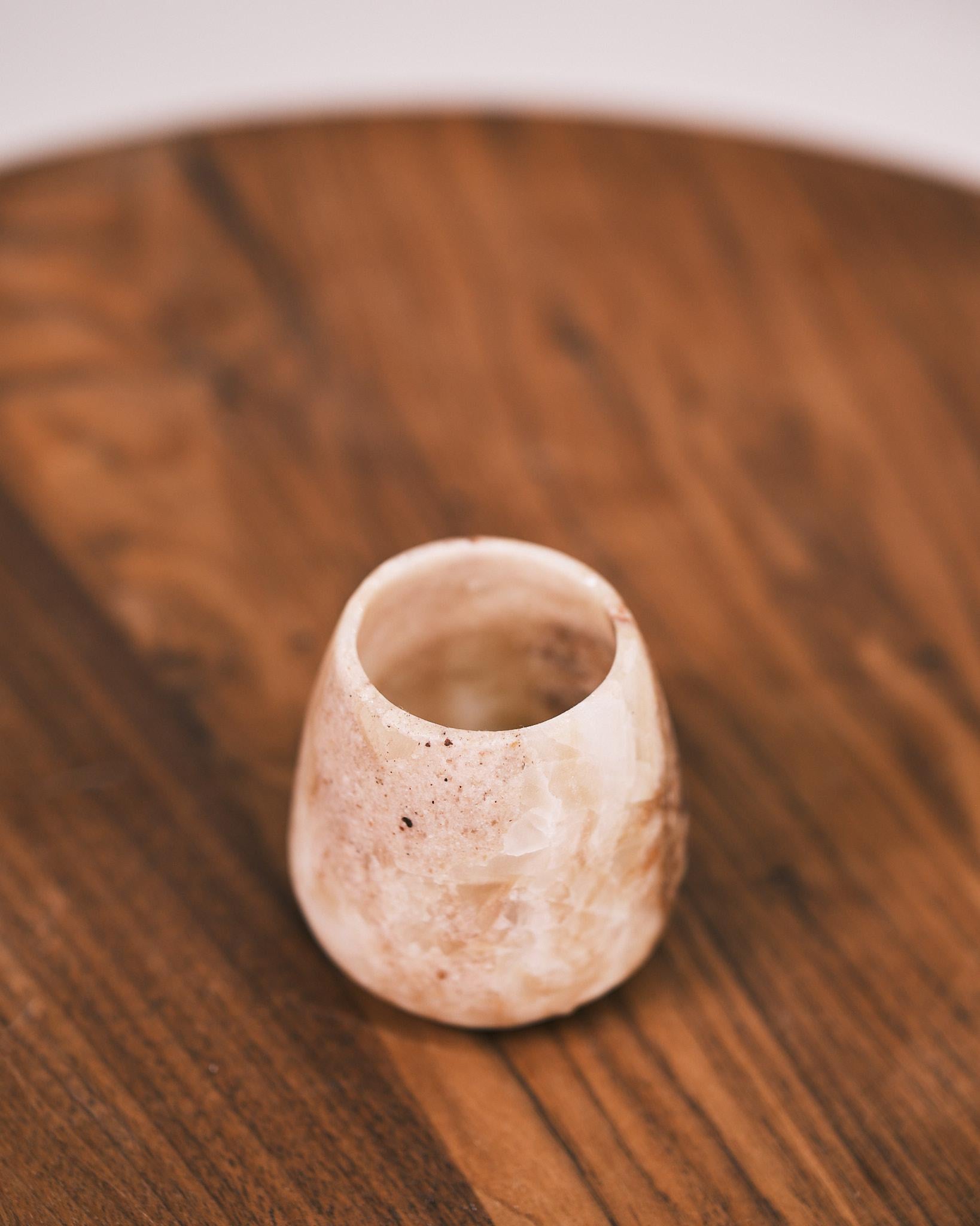 small alabaster cone vase