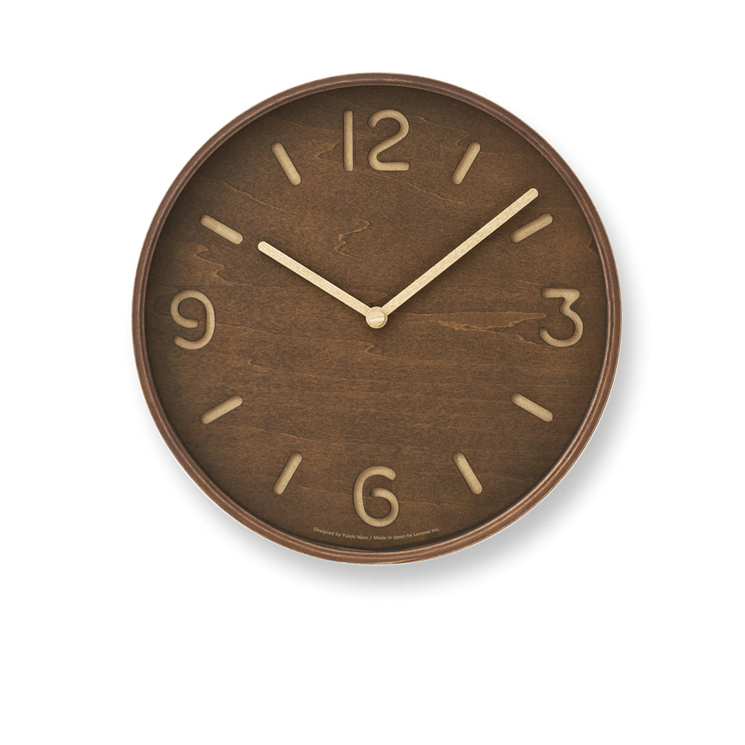 Thompson Paper Wall Clock, Brown