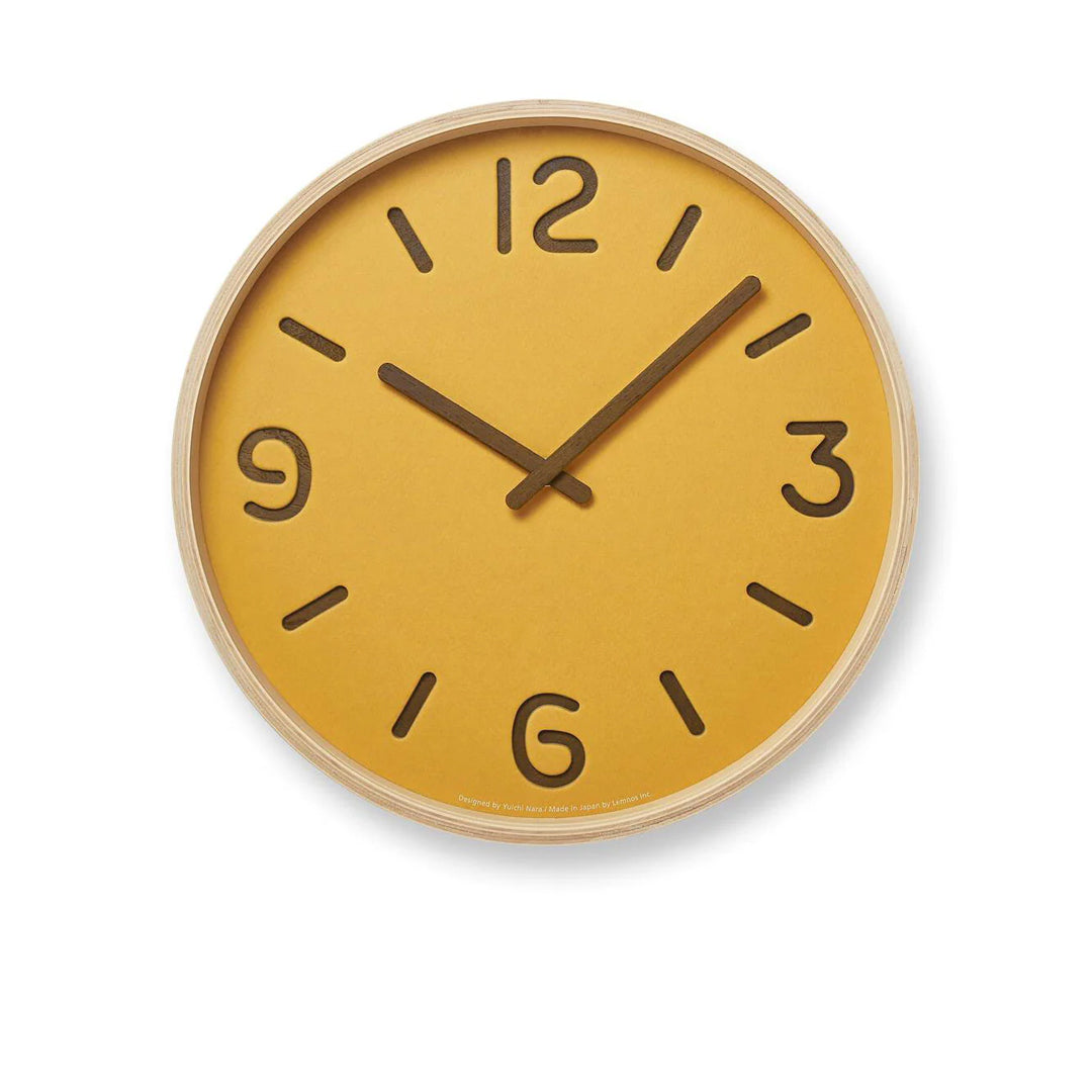 Thompson Paper Wall Clock, Yellow