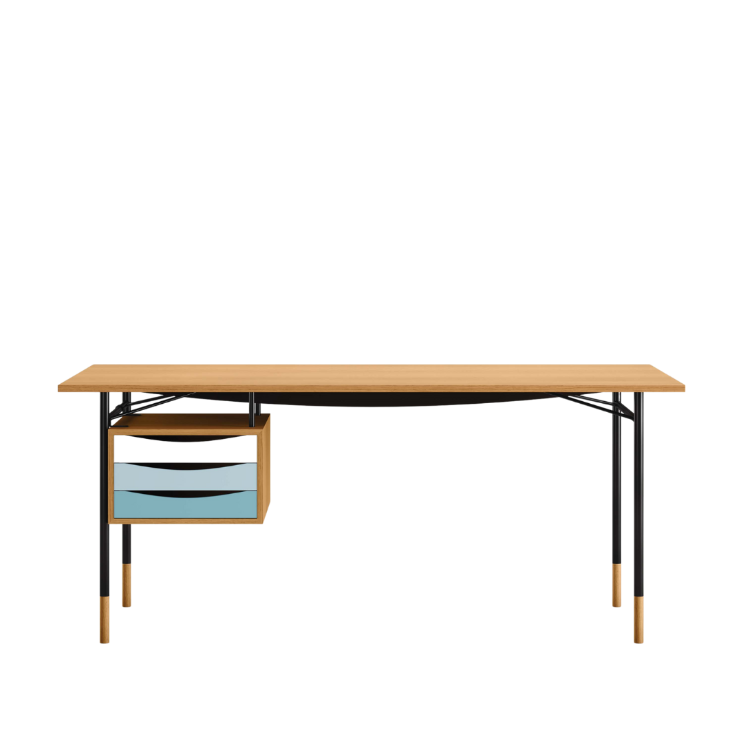 the nyhavn desk in oak dark oil