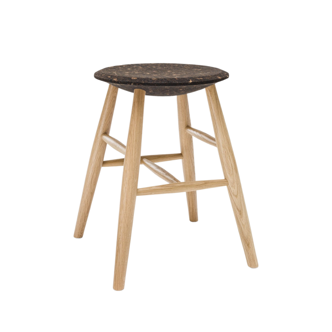 drifted stool in oak