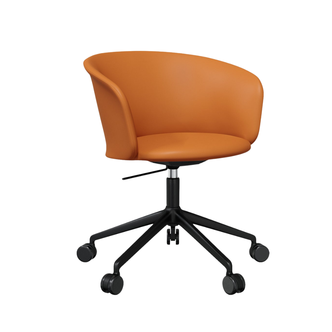 kendo swivel chair 5-star castors in black pc