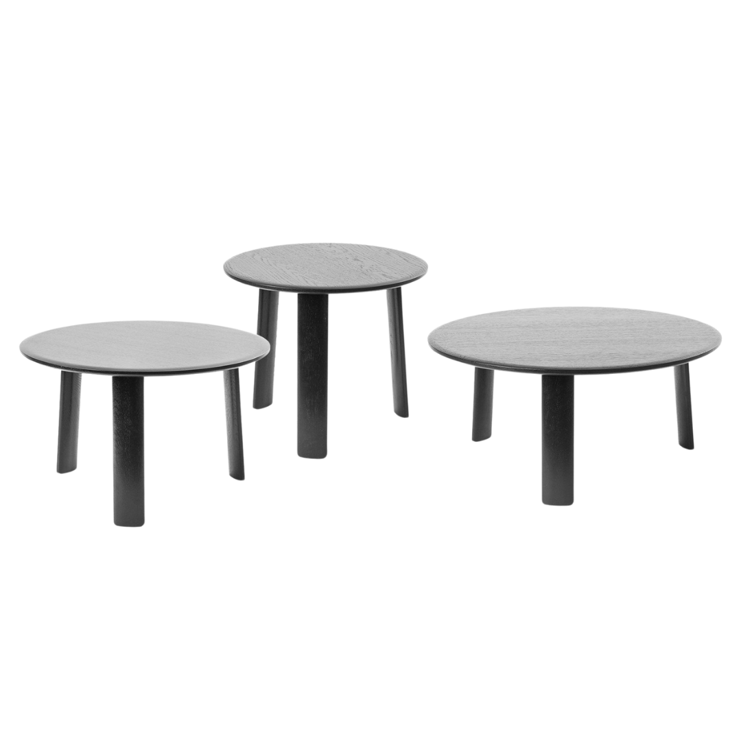 alle coffee table in black (set of three)