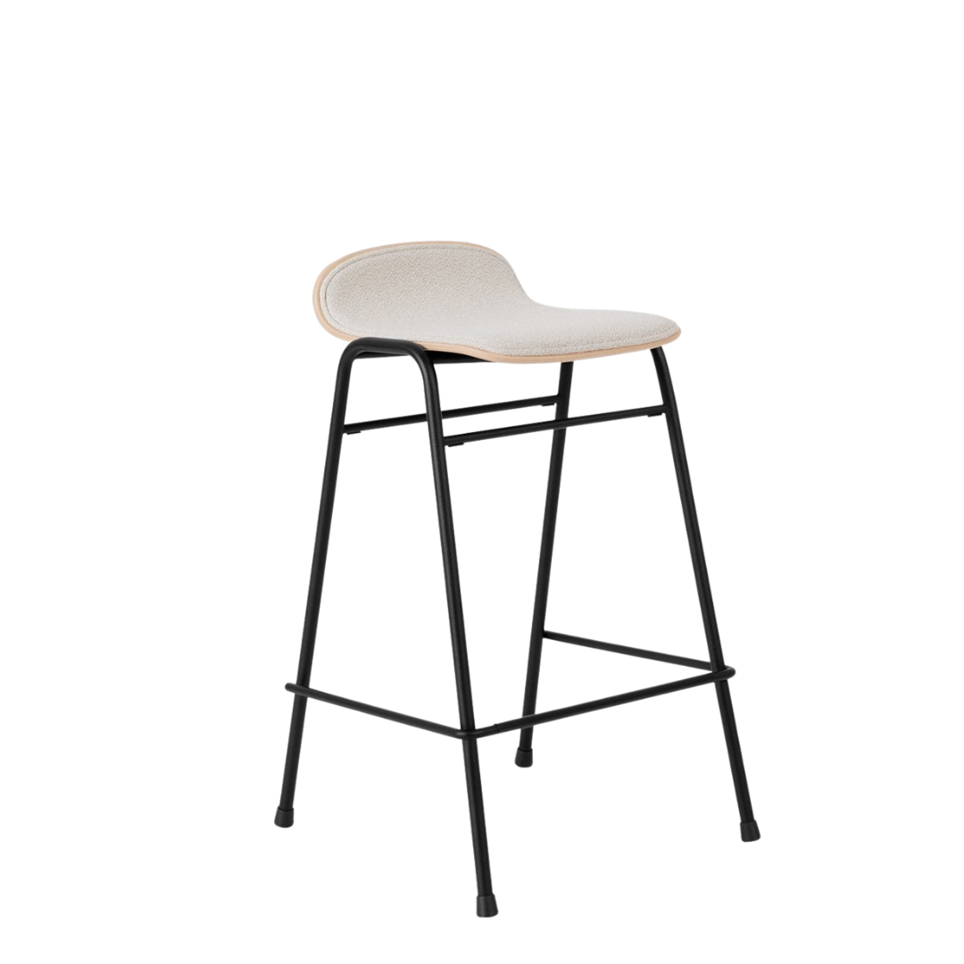 touchwood counter stool with black powder coated steel