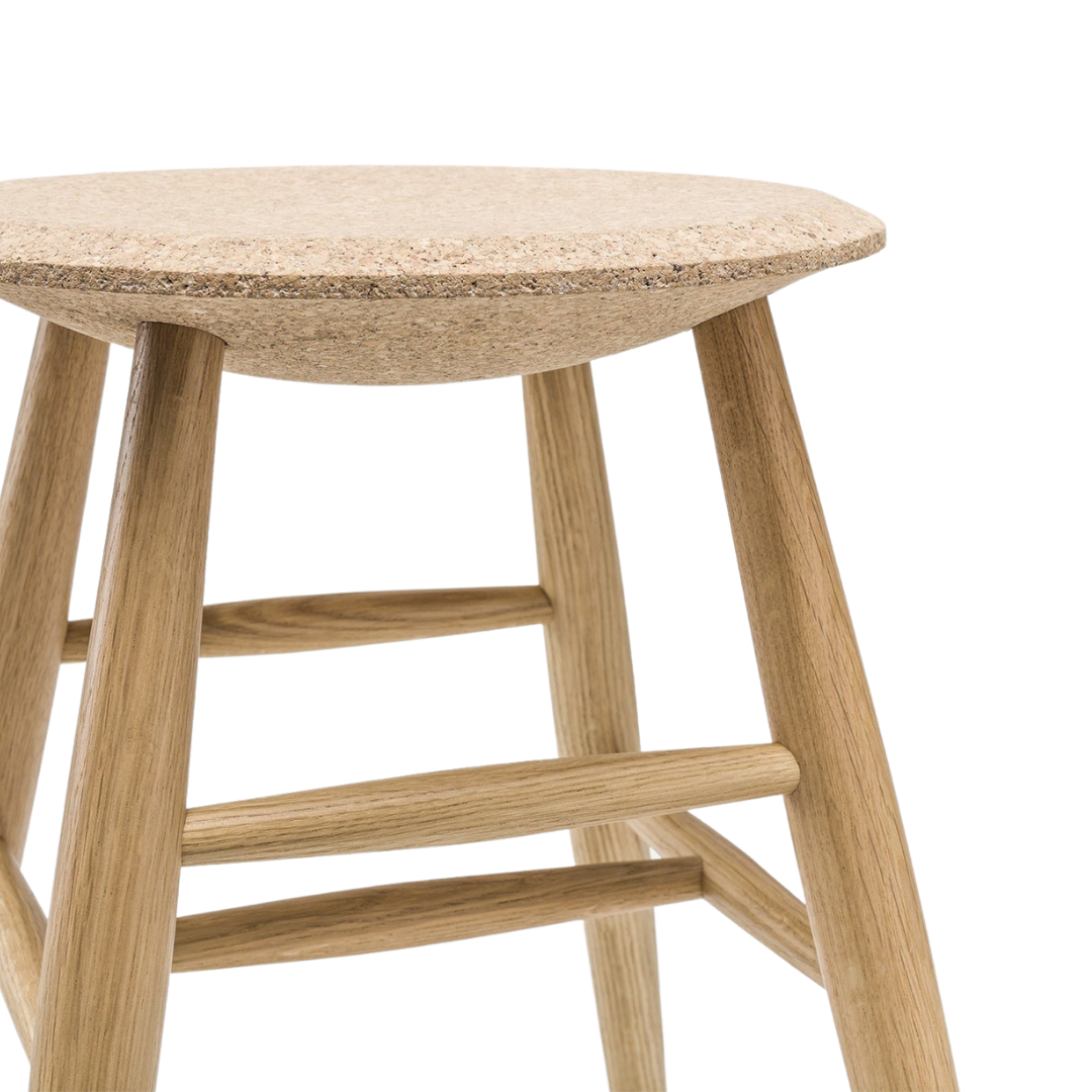 drifted stool in oak