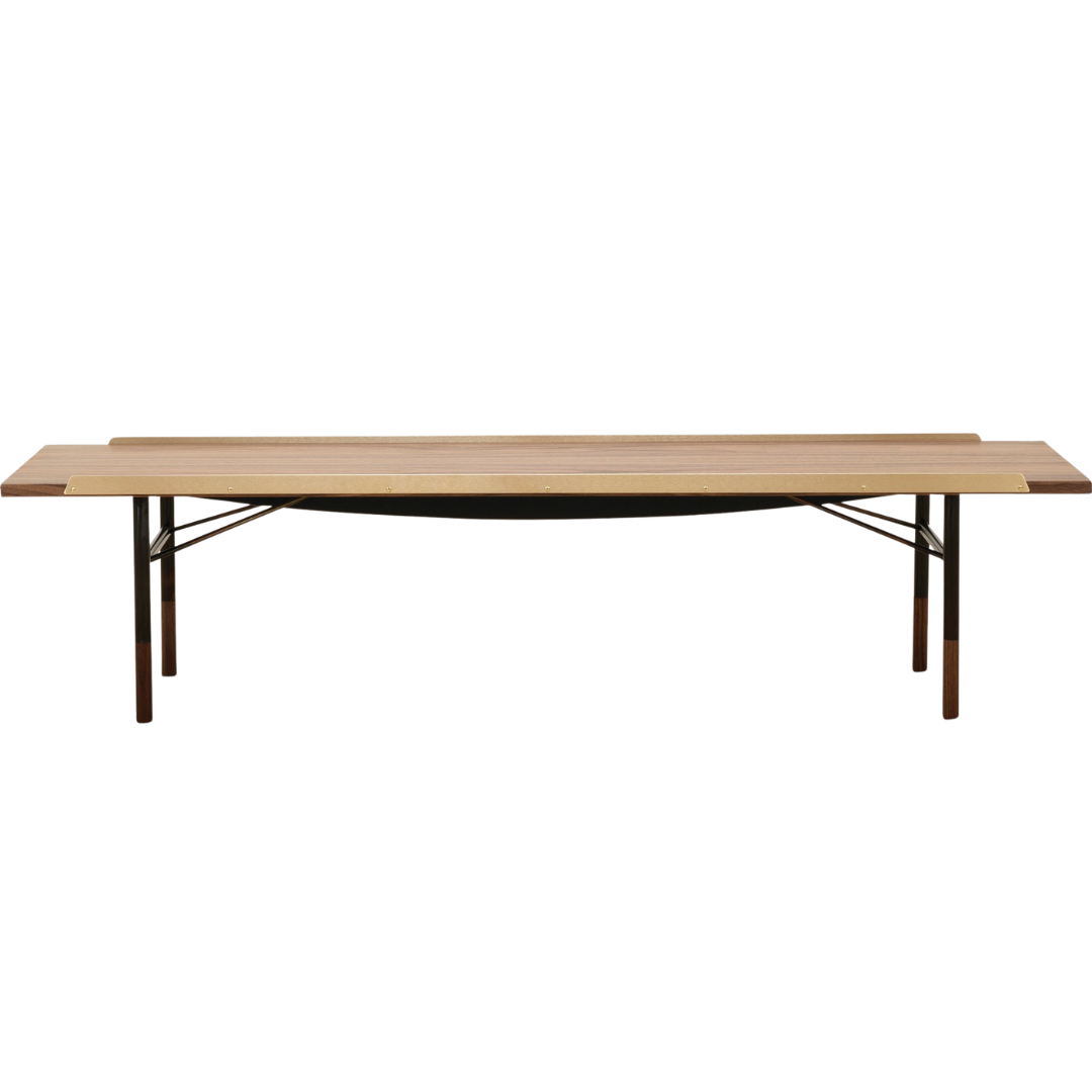 67" table bench in walnut