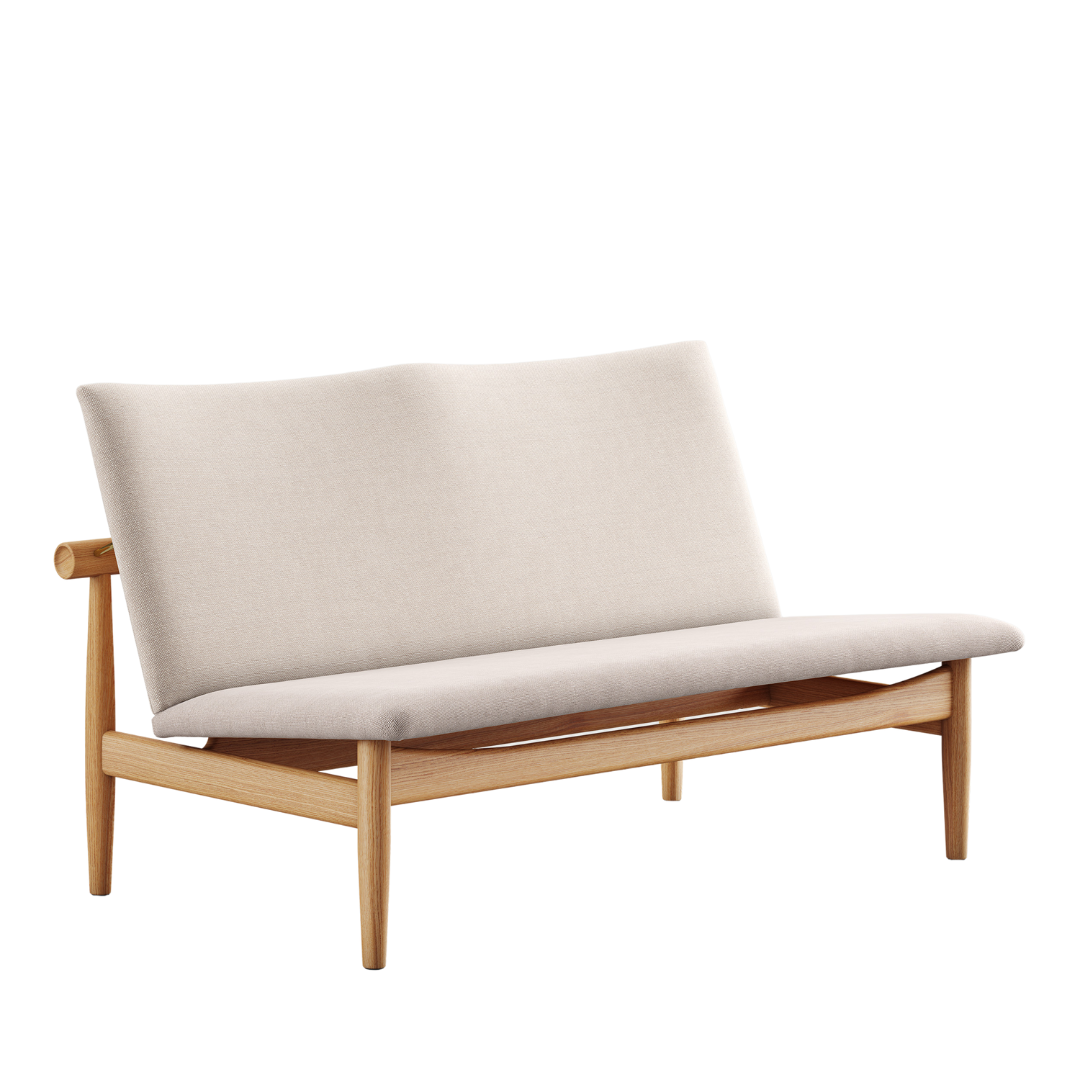 japan sofa two seater in oak clear oil