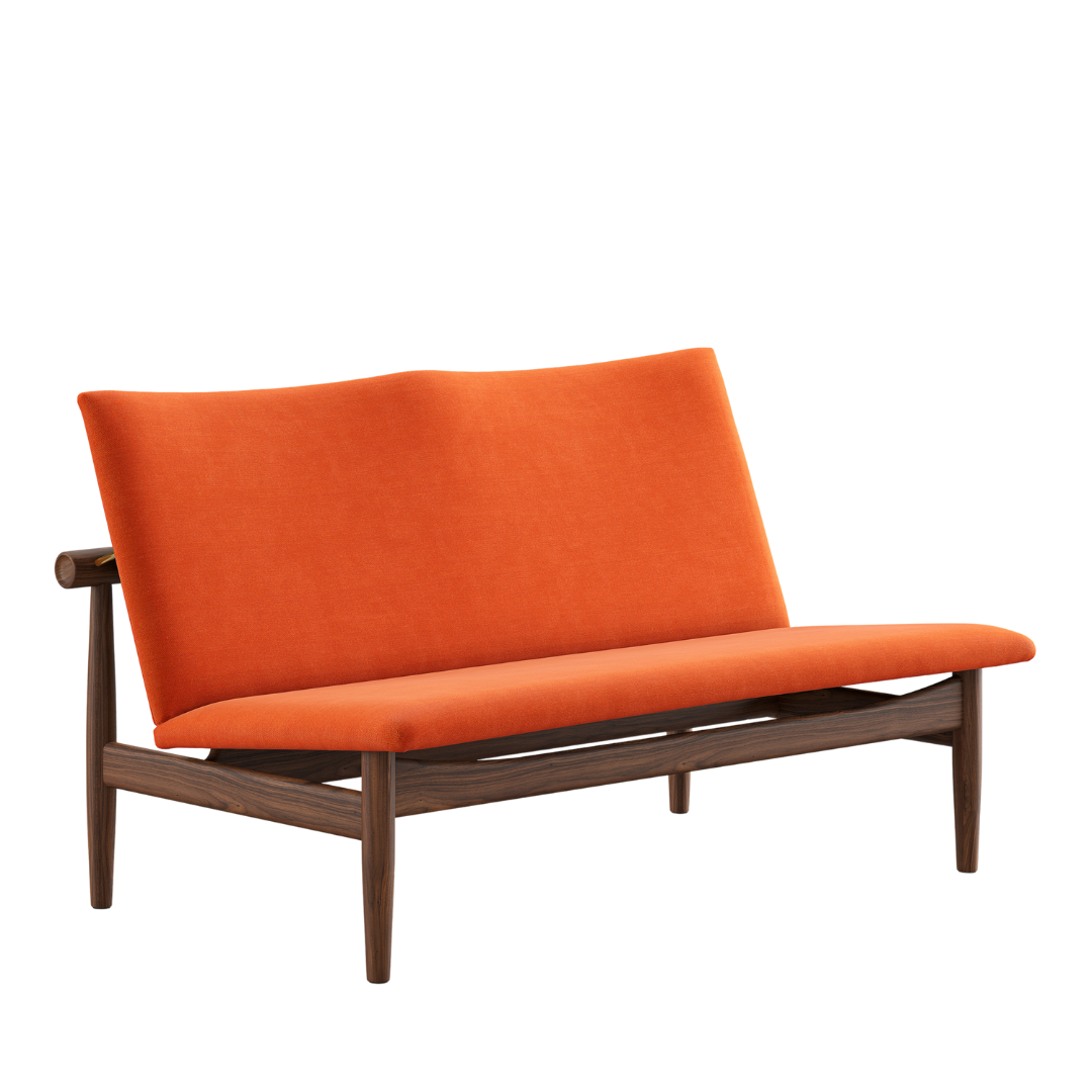 japan sofa two seater in walnut