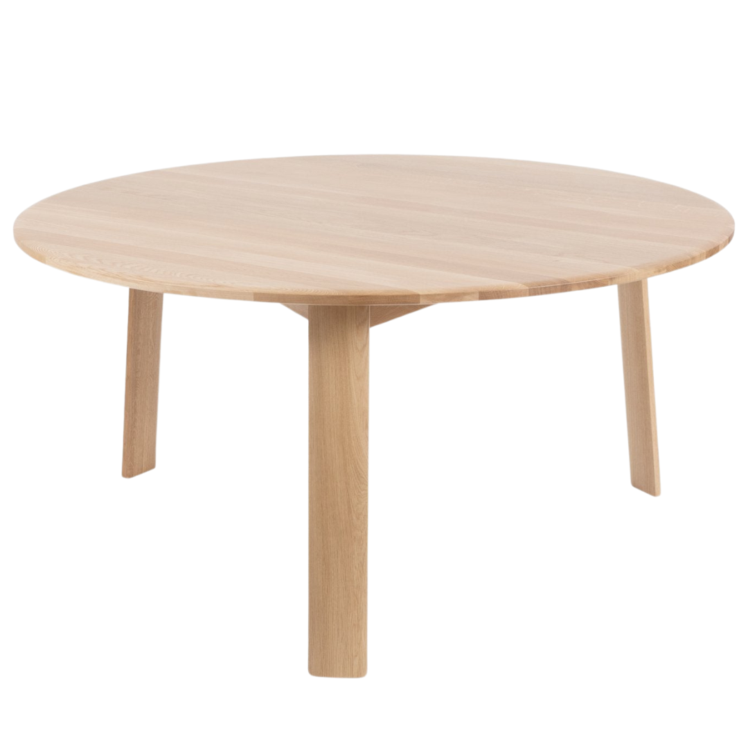 alle round dining table in natural