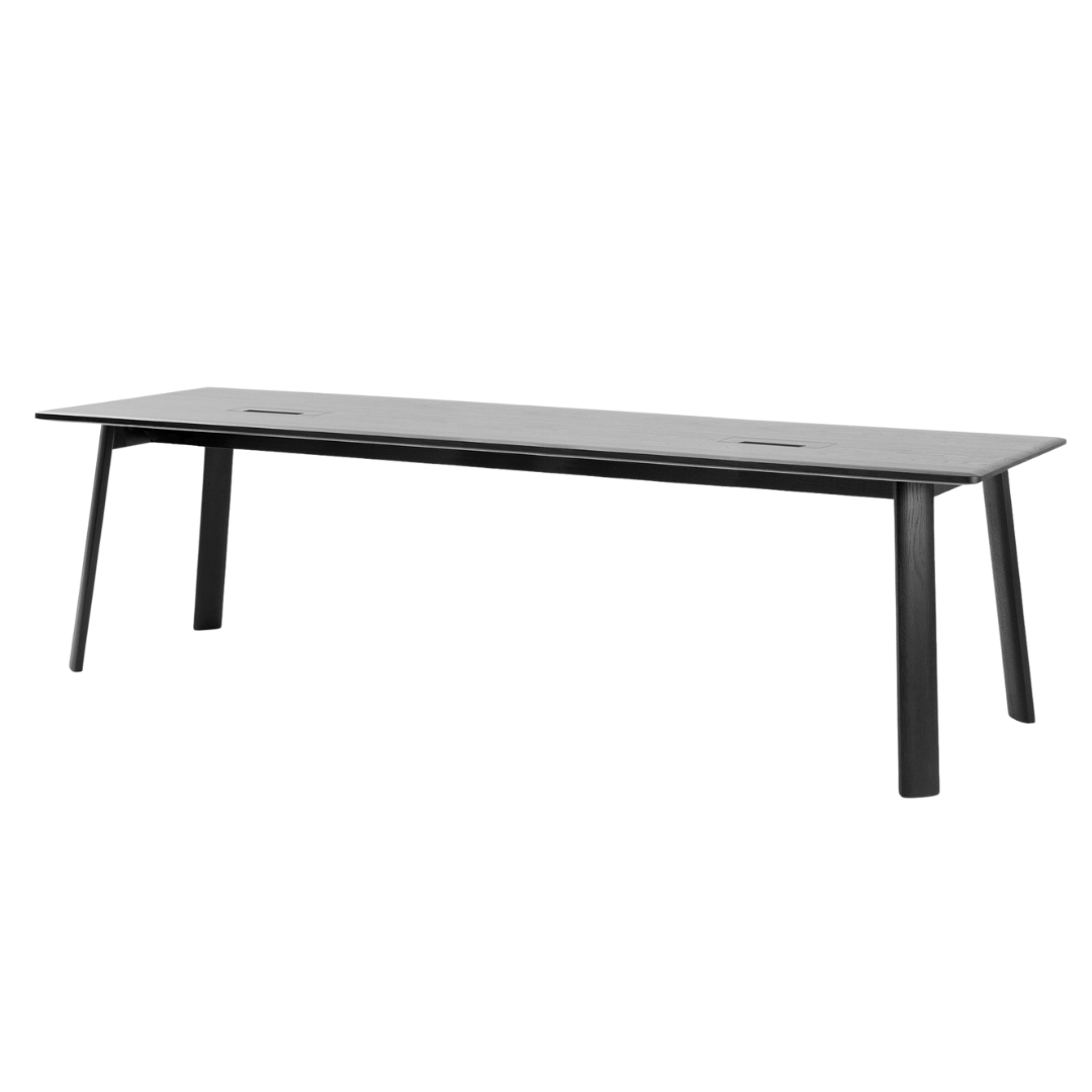alle conference table 118" in black oak