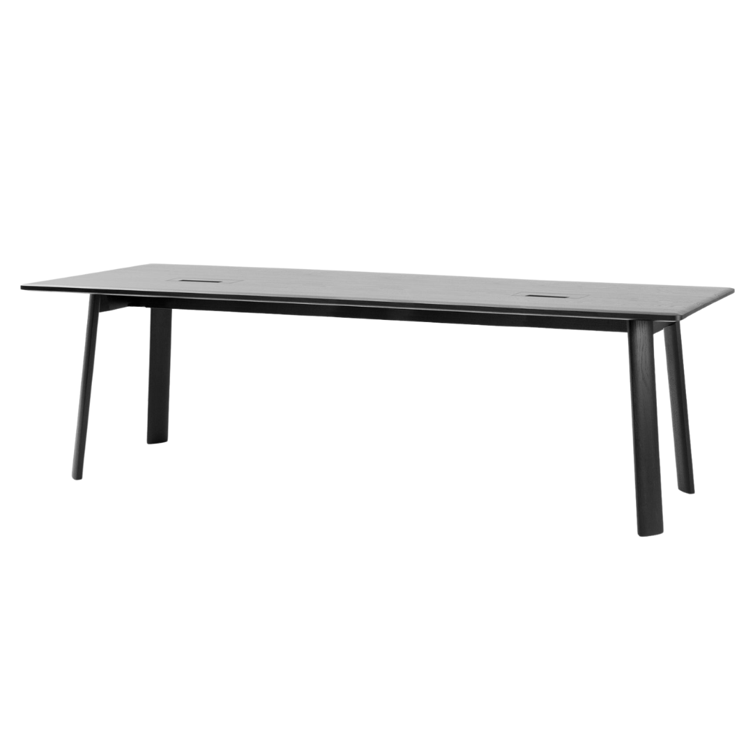 alle conference table 98" in black oak