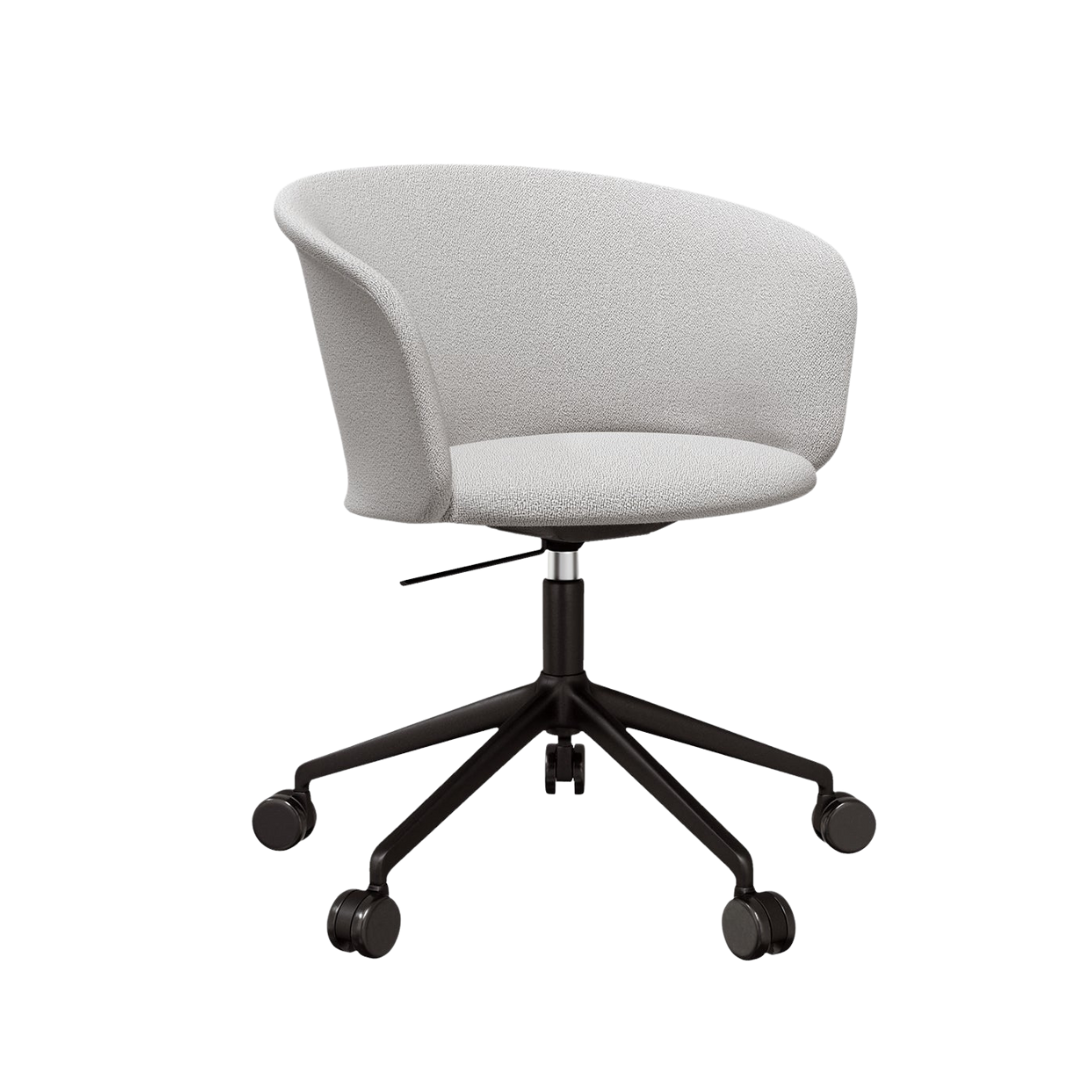 kendo swivel chair 5-star castors in black pc