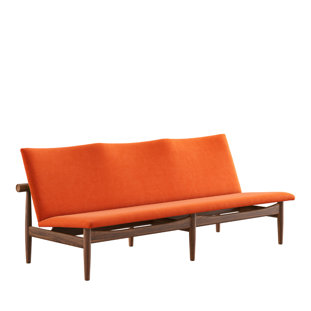 japan sofa three seater in walnut