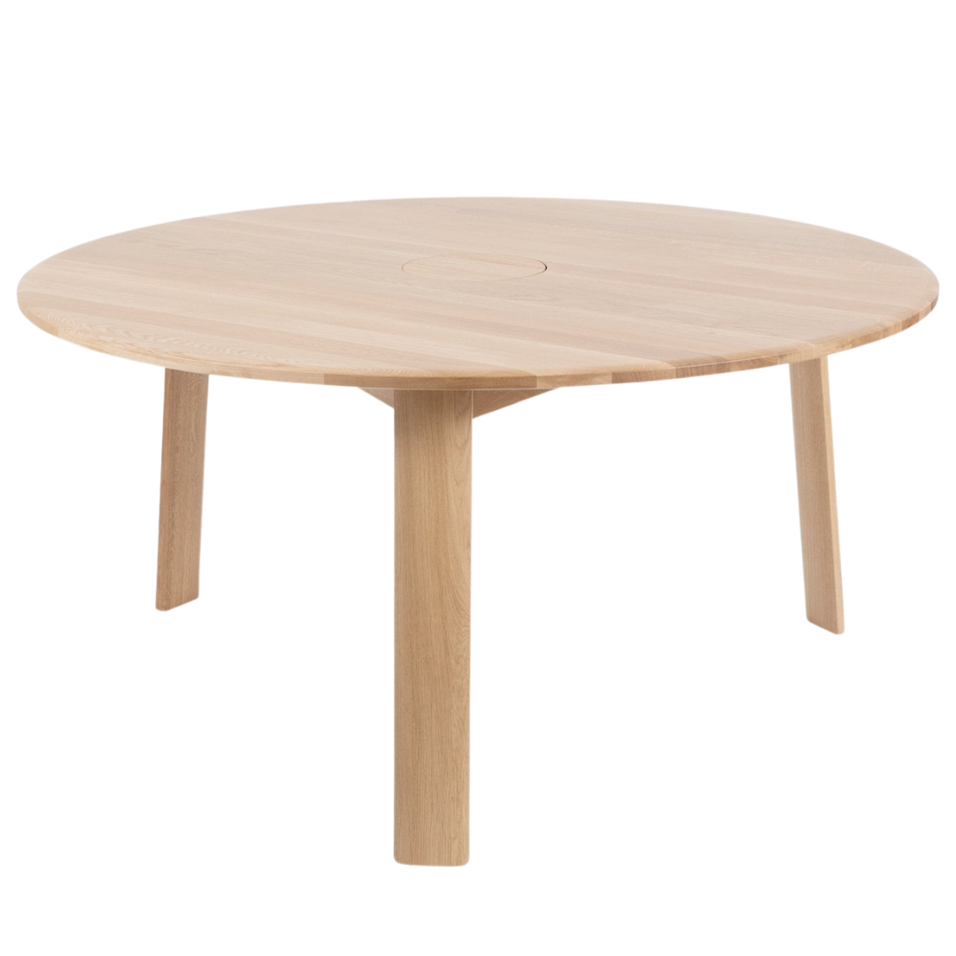 alle round media table in natural